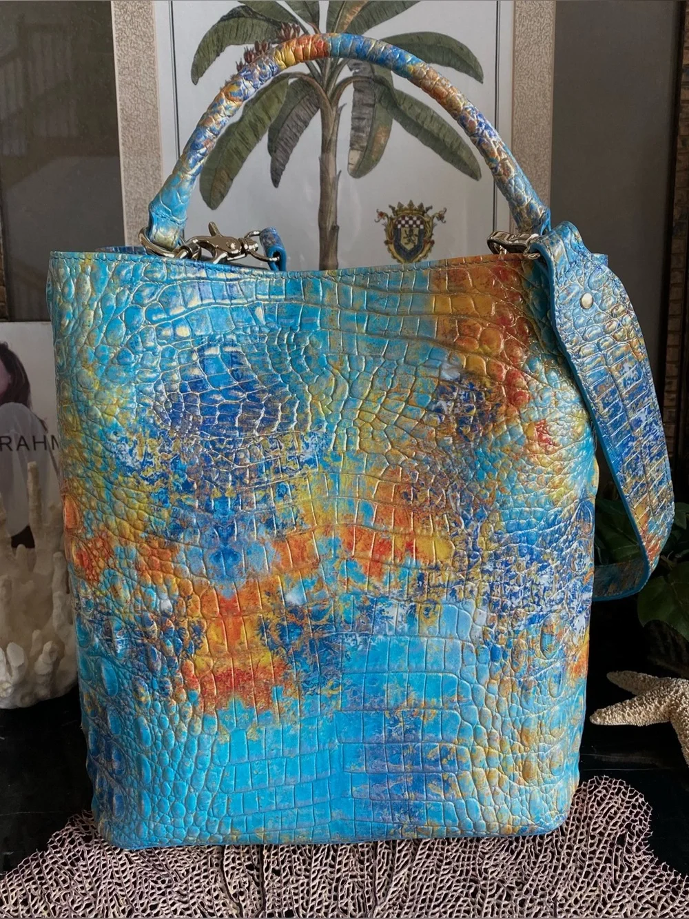 ☀️🐠🐡 BRAHMIN REEF MELBOURNE MEDIUM AMELIA BUCKET BAG